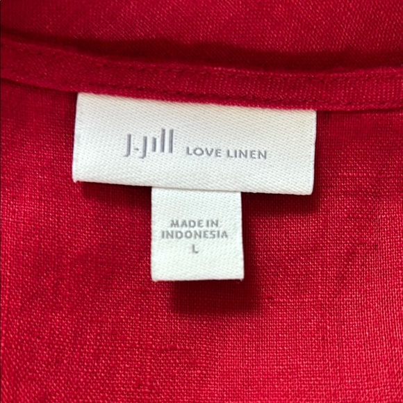 J. Jill Red Sleeveless  Linen Dress - Picture 8 of 10